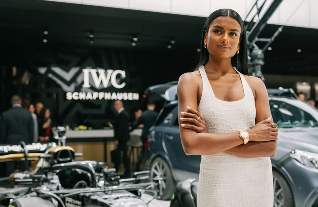 Simone Ashley at IWC Schaffhausen Watches and Wonders Booth