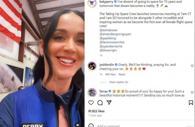 Katy Perry has received 'confirmations from the heavens' ahead of space jaunt