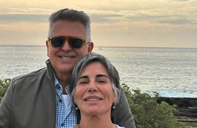 Glória Pires e marido - Instagram