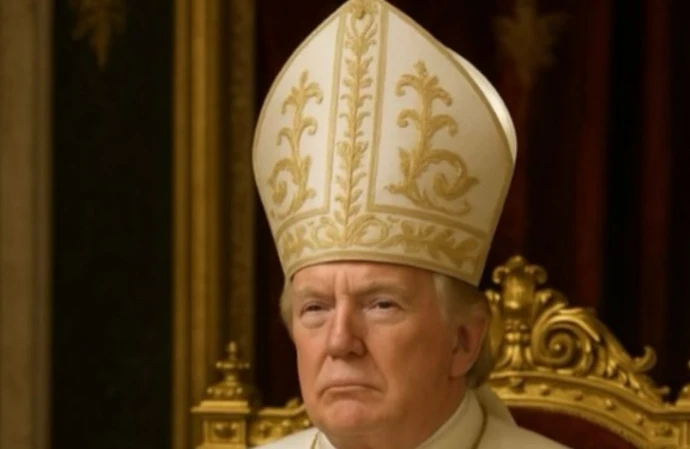 Donald Trump has shared a photo of himself as the Pope
