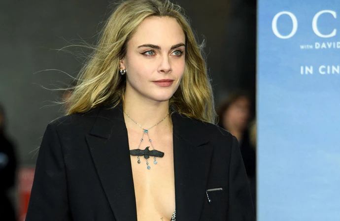 Cara Delevingne on the red carpet in London