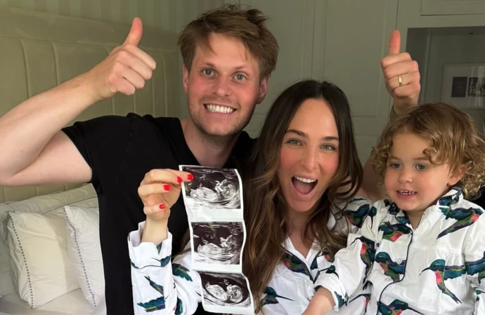 Maeva D'Ascanio, James Taylor and their son Beau are excited to announce their new arrival