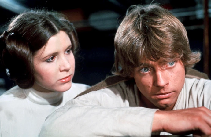 Carrie Fisher and Mark Hamill in Star Wars A New Hope