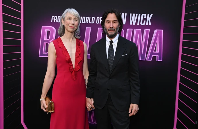 Keanu Reeves and Alexandra Grant - Getty - Ballerina premiere, Los Angeles