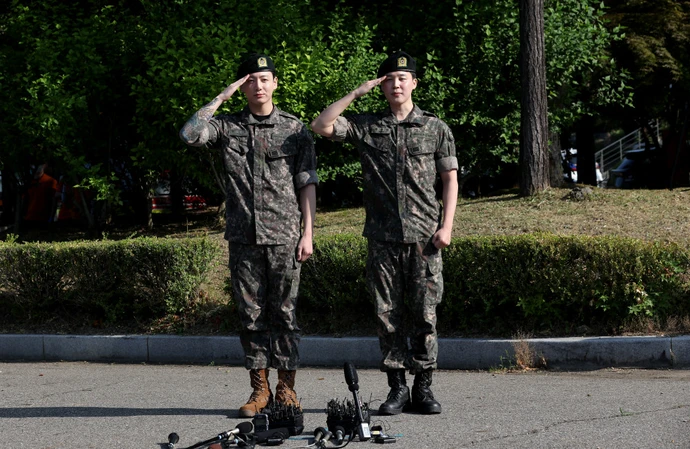 Jimin and Jungkook have been discharged from mandatory military service in South Korea