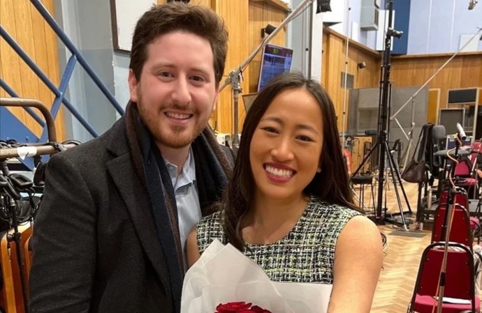 Ron Danziger and Christina Teenz Tan inside Abbey Road Studios
