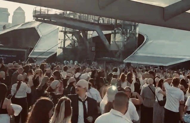 Pitbull fans in bald caps at The O2 in London