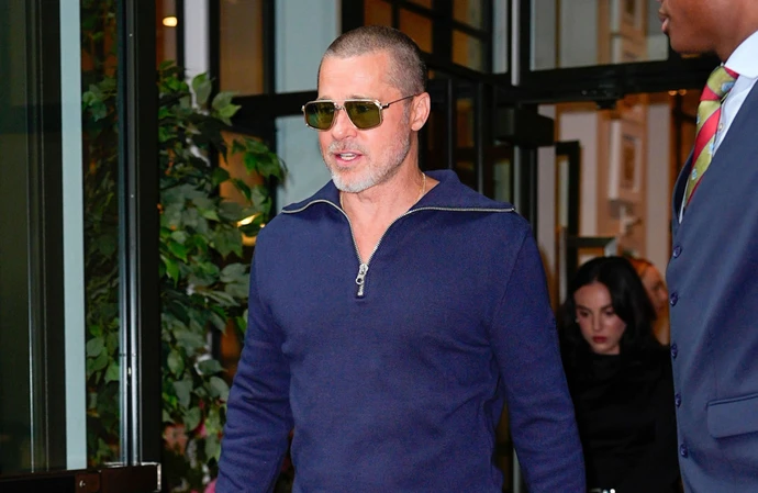 Brad Pitt's buzz cut is seemingly only temporary