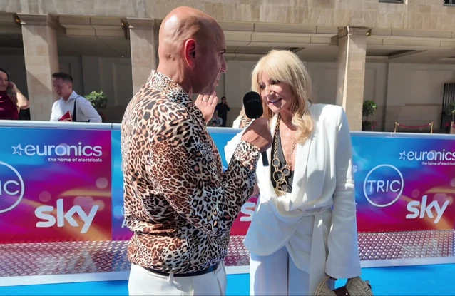 Simon Gross and Michelle Collins at the TRIC Awards