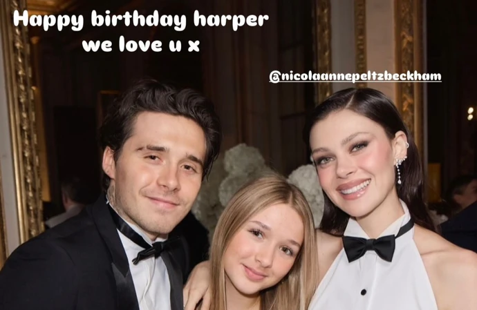 Brooklyn Beckham has sent birthday wishes to his sister Harper Beckham © @brooklynpeltzbeckham
