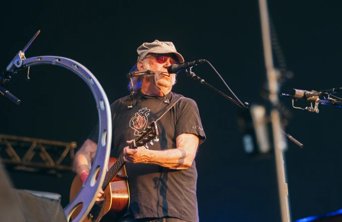 Neil Young performing at BST Hyde Park / Credit: Isha Shah (Instagram @ishashahphotography)