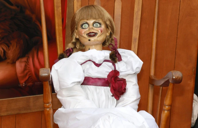 Annabelle doll on display at Annabelle Comes Home premiere