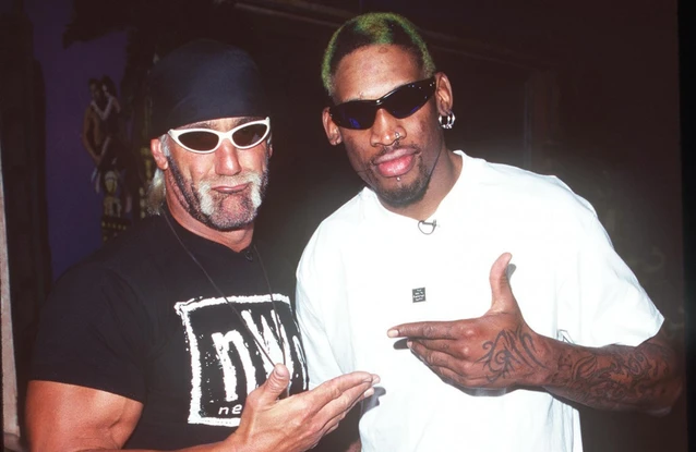 Hulk Hogan and Dennis Rodman in WCW in 1998