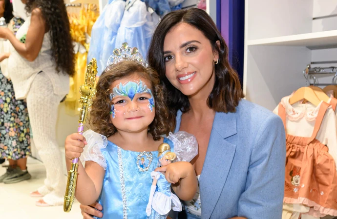 Lucy Mecklenburgh with daughter Lilah at the Disney Store