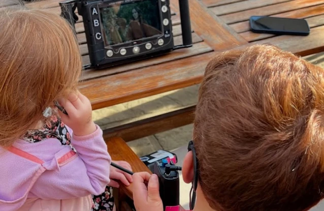 Meghan, Duchess of Sussex has shared rare photographs of Prince Archie and Princess Lilibet visiting the set of her latest Netflix series