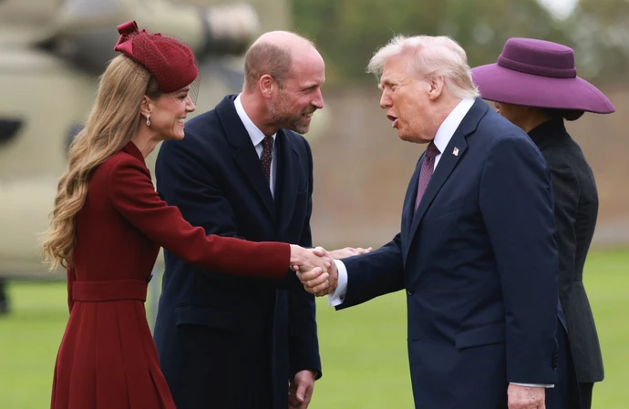 Prince William and Princess Catherine meeting with US President Donald Trump on his state visit to the UK