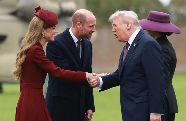 Prince William and Princess Catherine meeting with US President Donald Trump on his state visit to the UK