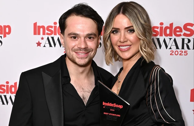 Harry Visinoni and Sally Carman at the Inside Soap Awards