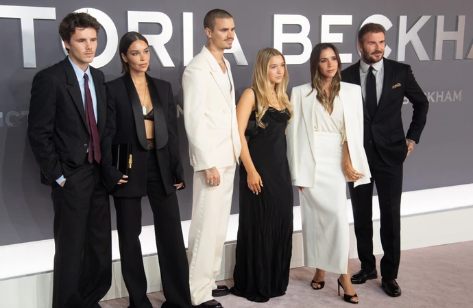 Cruz Beckham and Jackie Apostel joined his family at the Netflix premiere