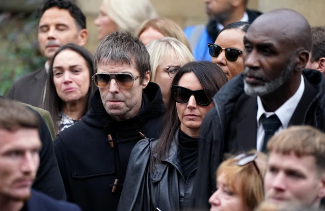 Liam Gallagher sent off Ricky Hatton with a kiss aimed at his sky-blue coffin