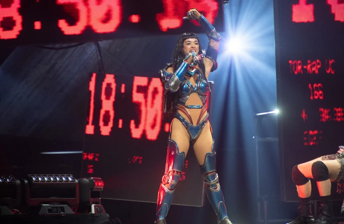 Katy Perry made a joke about her love life during a gig in London