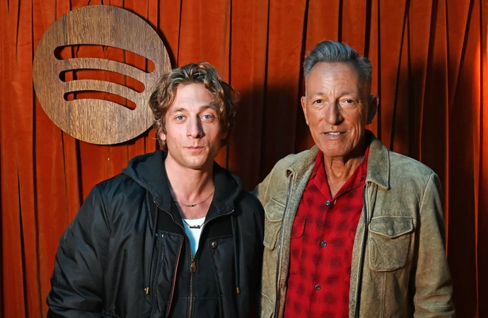Jeremy Allen White and Bruce Springsteen at Spotify HQ