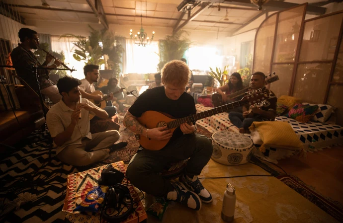 Ed Sheeran in India during his Play recording trip