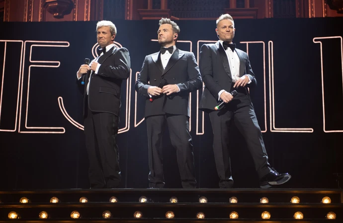 Westlife performing at the Royal Albert Hall