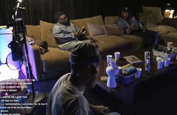 Justin Bieber during Twitch livestream / © Twitch