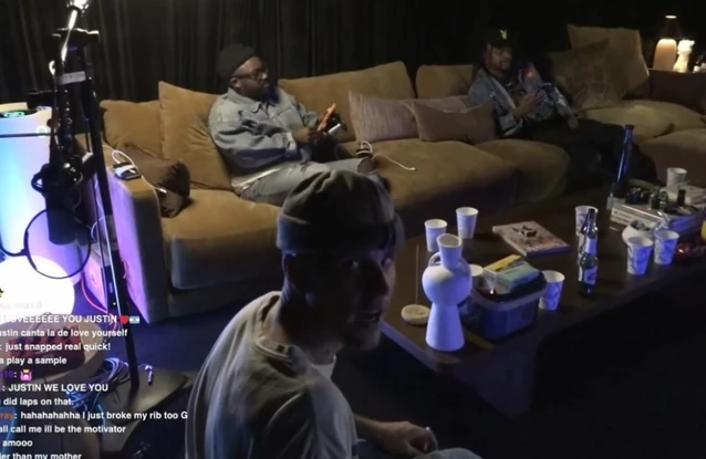 Justin Bieber during Twitch livestream / © Twitch