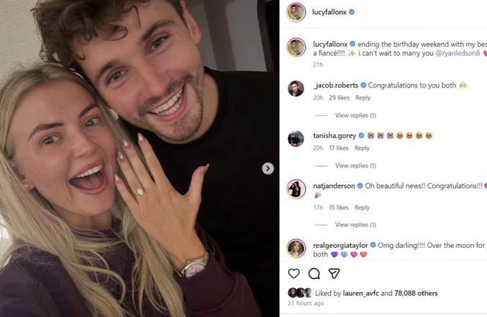 Coronation Street star Lucy Fallon and pro footballer Ryan Ledson engaged