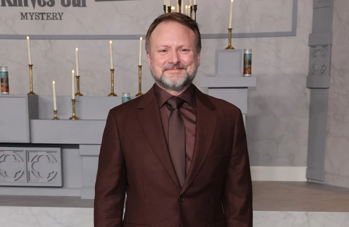 Rian Johnson at Wake Up Dead Man: A Knives Out Mystery premiere