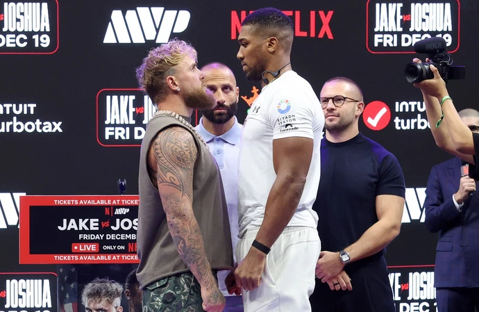 Jake Paul and Anthony Joshua face off