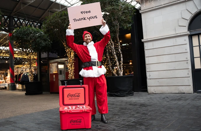 Sam Thompson helped spread festive cheer