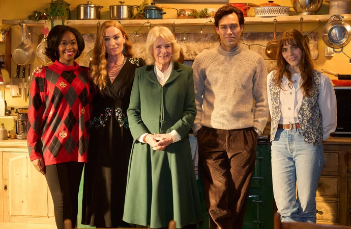 Queen Camilla visited the set of drama series Rivals