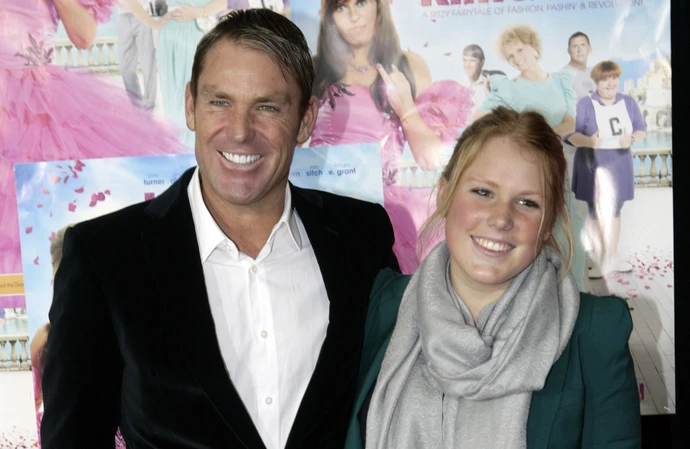 The late Shane Warne and his daughter Brooke Warne in 2012
