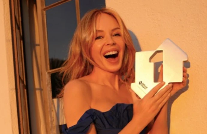 Kylie Minogue has topped the charts