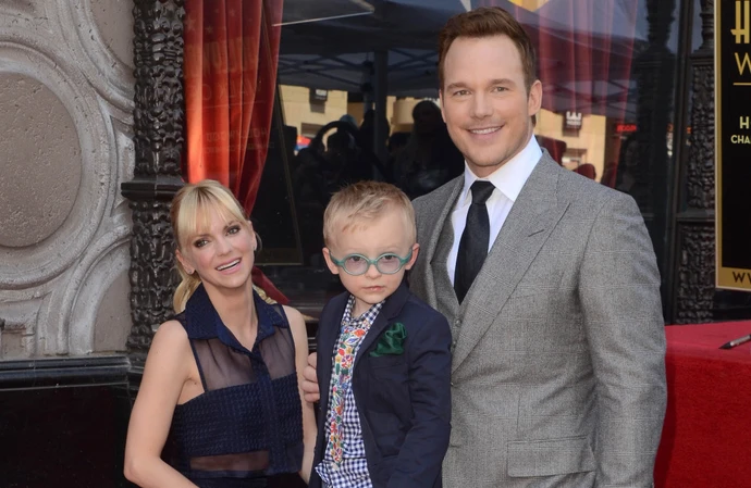 Anna Faris, Chris Pratt and their son Jack Pratt