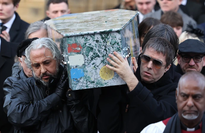 Liam Gallagher carried Mani's coffin at his funeral