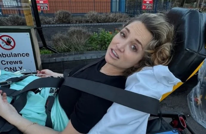 Georgia Harrison has been rushed to the hospital just weeks after giving birth to her first child