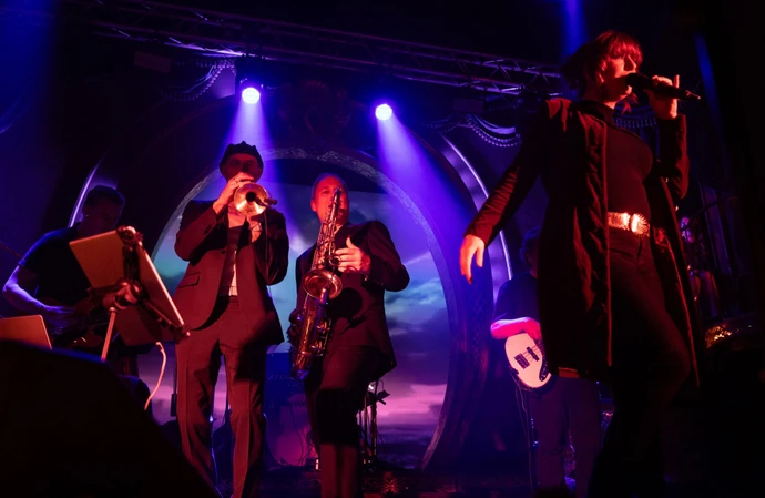 Van Morrsion Alumni band perform at the Emerald Theatre