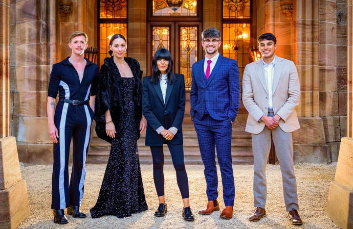 The Traitors host Claudia Winkleman with finalists from series 4