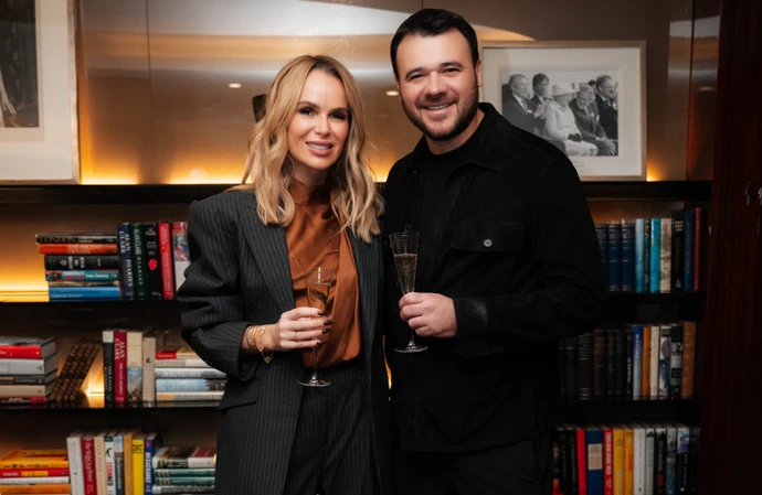 Amanda Holden and Emin at his album launch in London
