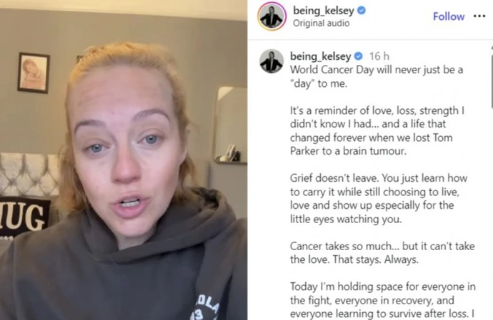 Kelsey Parker pays emotional tribute to late husband Tom Parker to mark World Cancer Day