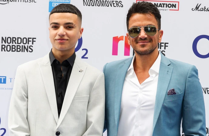 Junior Andre and his dad Peter Andre