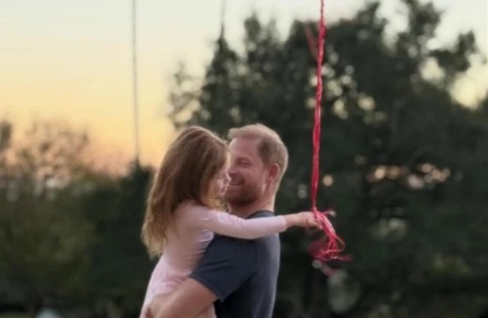Prince Harry and Princess Lilibet shared a sweet embrace on Valentine's Day