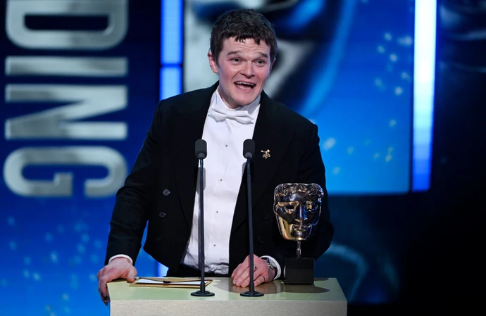 Robert Aramayo accepting the Best Leading Actor gong at the 2026 BAFTA Film Awards