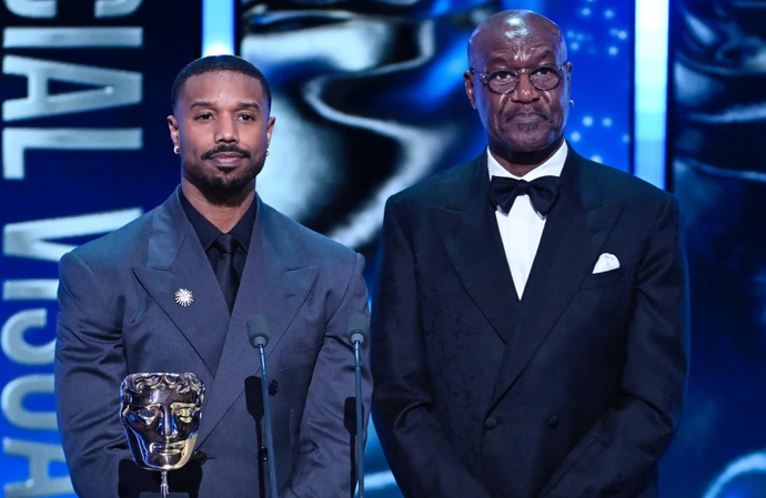 Michael B Jordan and Delroy Lindo were presenting a BAFTAs prize at the time