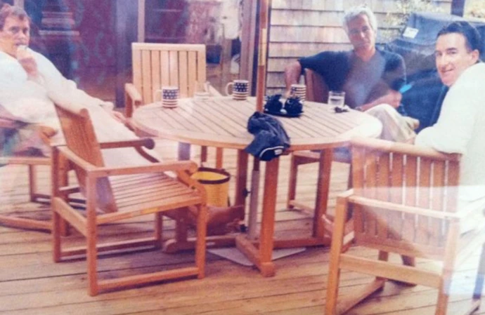 Andrew Windsor and Peter Mandelson seem to appear alongside the disgraced paedophile Jeffrey Epstein in a newly surfaced photograph