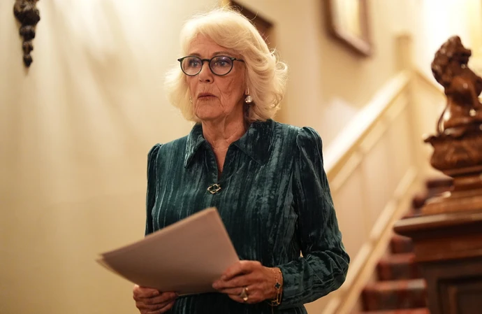 Queen Camilla at her Reading Room anniversary celebration